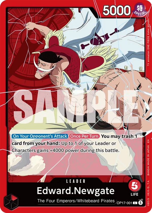 OP17-001 Edward.Newgate Japanese One Piece Card Game