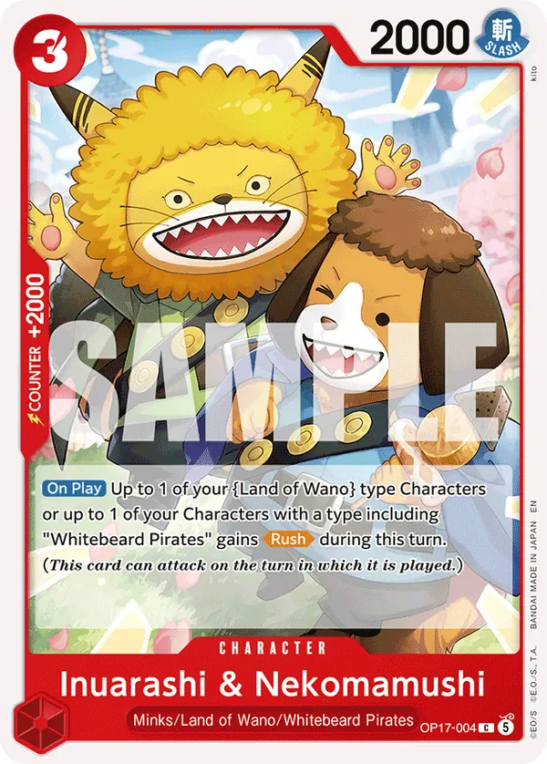 OP17-004 Inuarashi & Nekomamushi Japanese One Piece Card Game