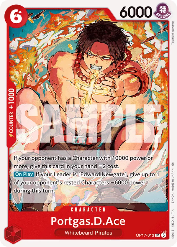 OP17-013 Portgas.D.Ace Japanese One Piece Card Game