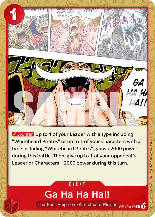 OP17-017 Ga Ha Ha Ha!! Japanese One Piece Card Game