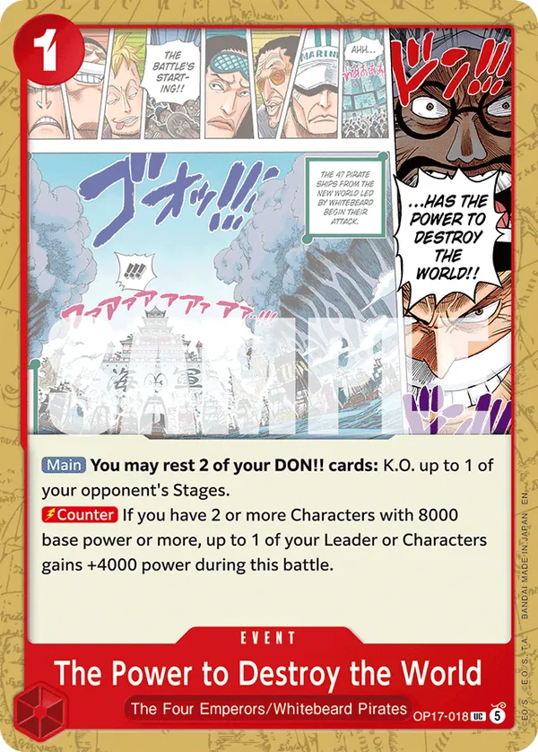 OP17-018 The Power to Destroy the World Japanese One Piece Card Game