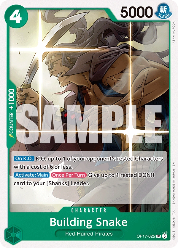 OP17-025 Building Snake Japanese One Piece Card Game