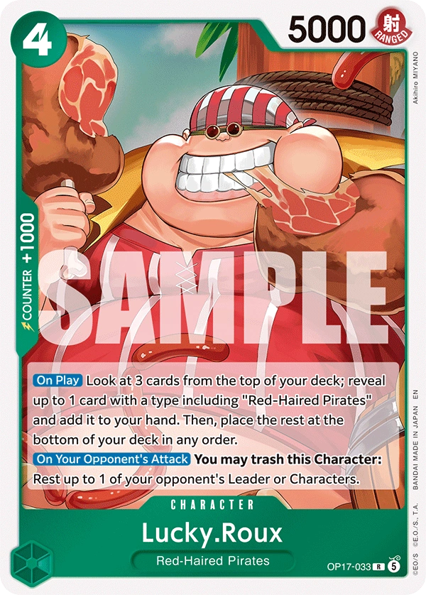 OP17-033 Lucky Roux Japanese One Piece Card Game