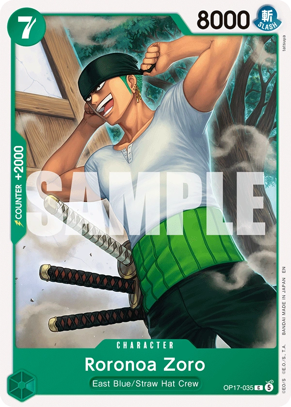 OP17-035 Roronoa Zoro Japanese One Piece Card Game