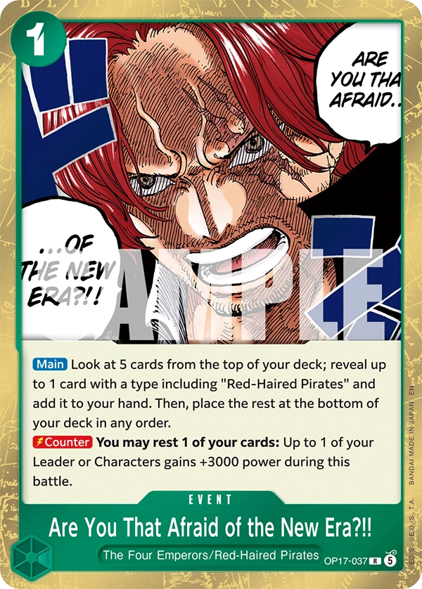 OP17-037 Are You That Afraid of the New Era?!! Japanese One Piece Card Game
