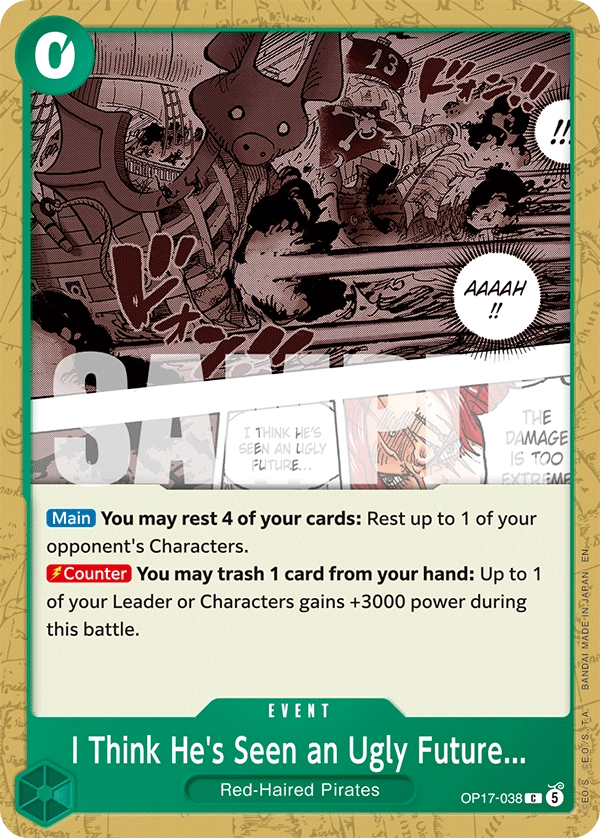 OP17-038 I Think He's Seen an Ugly Future... Japanese One Piece Card Game