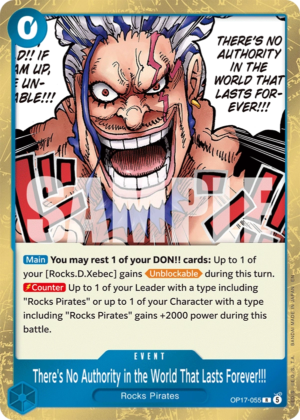 OP17-055 There's No Authority in the World That Lasts Forever!!! Japanese One Piece Card Game