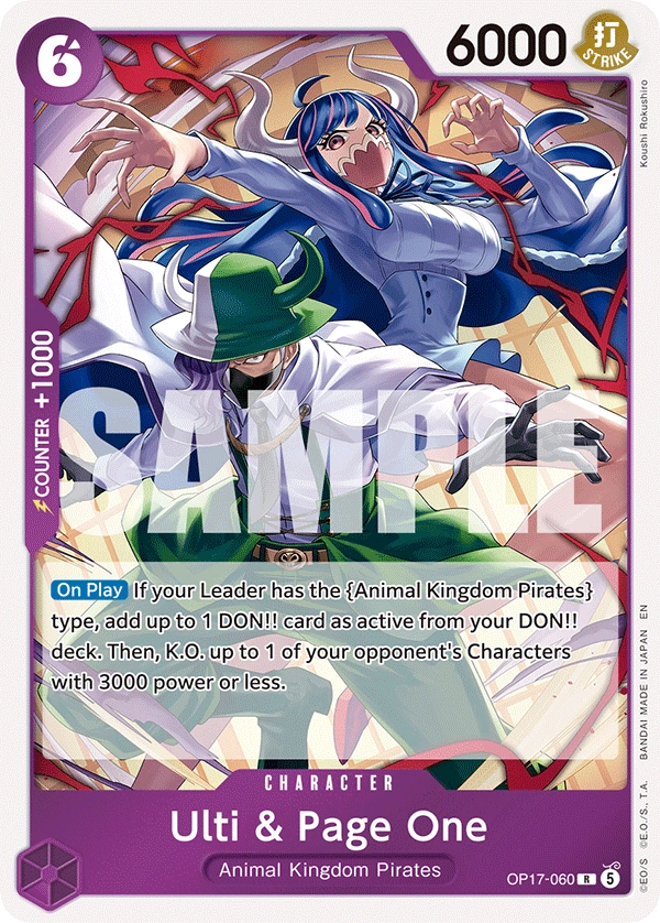 OP17-060 Ulti & Page One Japanese One Piece Card Game
