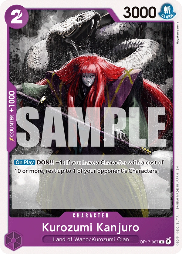 OP17-067 Kurozumi Kanjuro Japanese One Piece Card Game