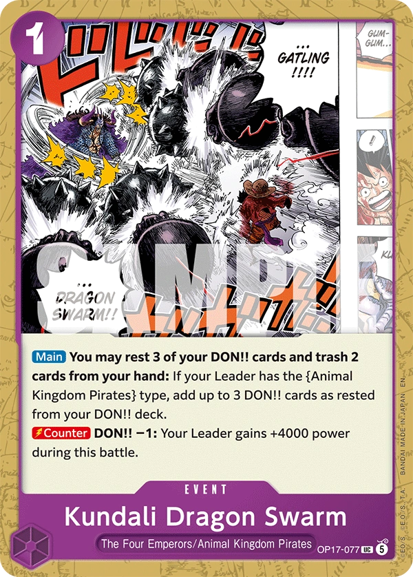 OP17-077 Kundali Dragon Swarm Japanese One Piece Card Game