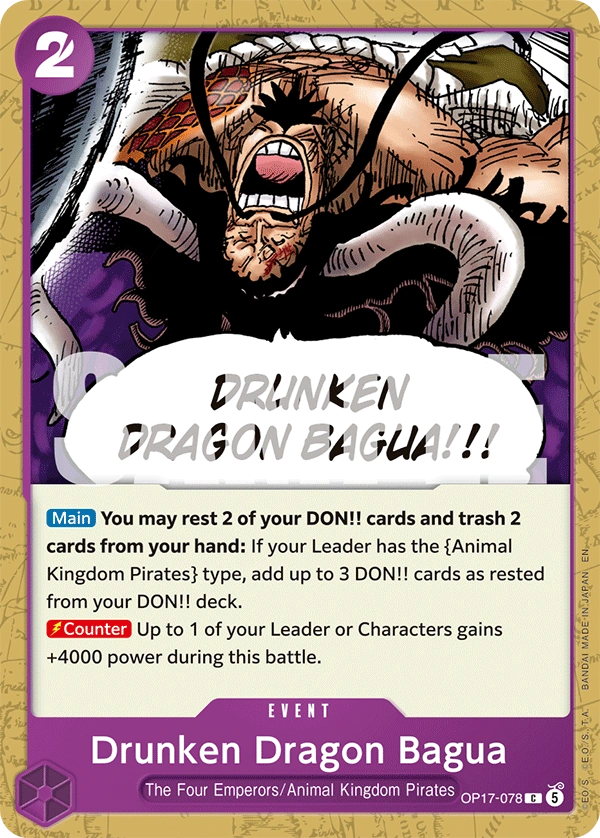 OP17-078 Drunken Dragon Bagua Japanese One Piece Card Game